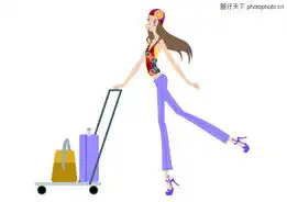 旅游甜心0005旅游甜心图卡通人物图库花头巾肥羊行李旅行时尚美女