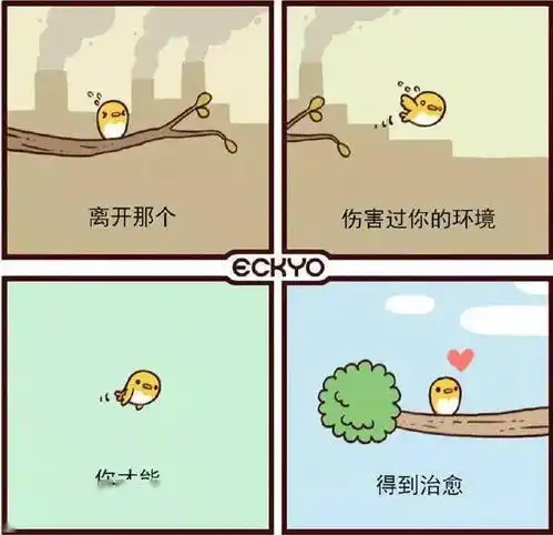 心理健康教育卓越心理加油站治愈系漫画