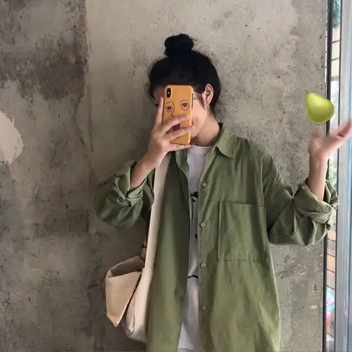 ins复古衬衫女学生韩版宽松长袖衬衣百搭上衣防晒衣薄开衫外套潮