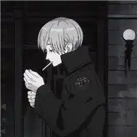 男生3d动漫头像抽烟