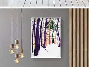 紫色的树林秋日雨后北欧小清新风景装饰画图片下载森林风景装饰画大全北欧装饰画编号17742809