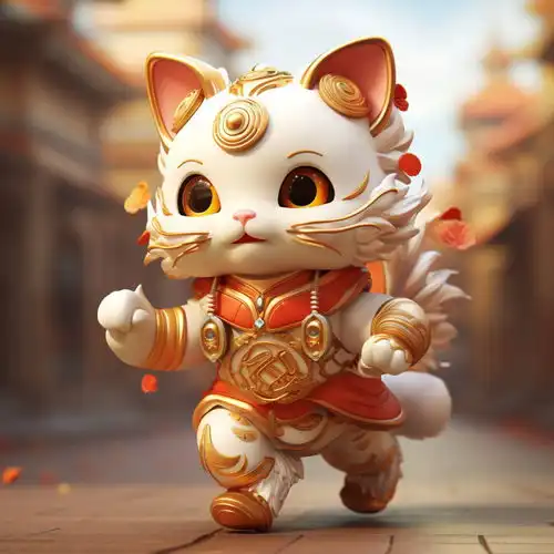 3d卡通喜庆招财猫素材图片海报设计下载请至来源处