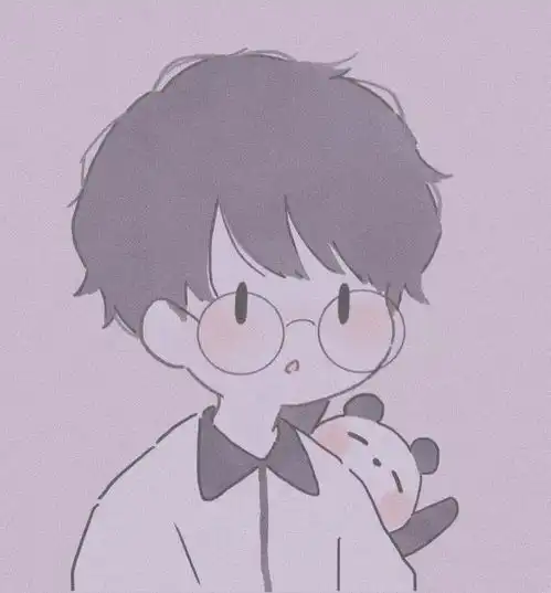 白色系卡通动漫情侣头像