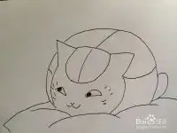 夏目友人帐中猫咪老师的卡通画法