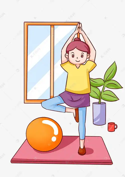 健身主题瑜伽卡通人物素材图片免费下载千库网