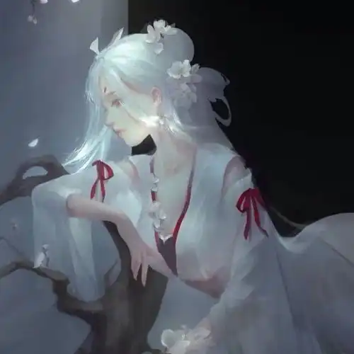 古风头像女白发系列