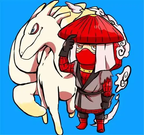 火影忍者中q萌画风的九大尾兽守鹤蠢萌,矶抚憨萌,四尾丑萌