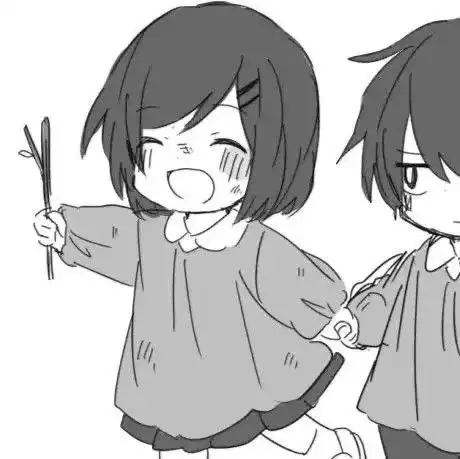 黑色系情侣头像二次元黑