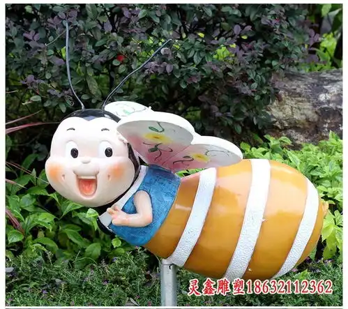 小蜜蜂玻璃钢雕塑景区树脂雕塑蜜蜂订制