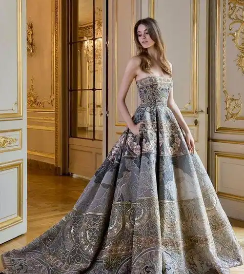 paolosebastian淡雅仙气蓝色系礼裙,丛林仙子,薄纱花卉浪漫