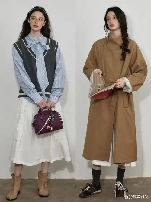 又被气质女人惊艳,秋天的韩系复古风穿搭,演绎骨子里的高级
