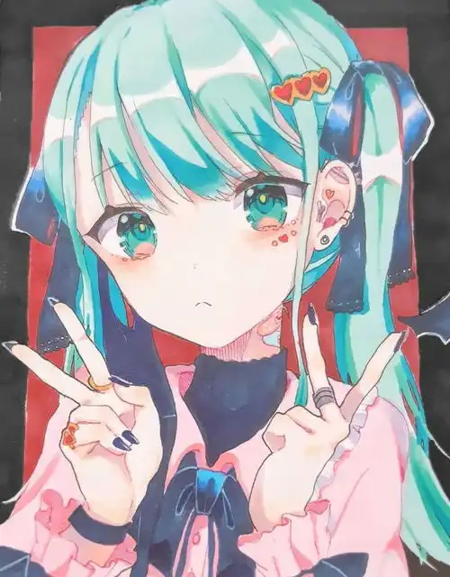 敲可爱动漫卡通二次元日系少女手绘头像,初学者新手抱走