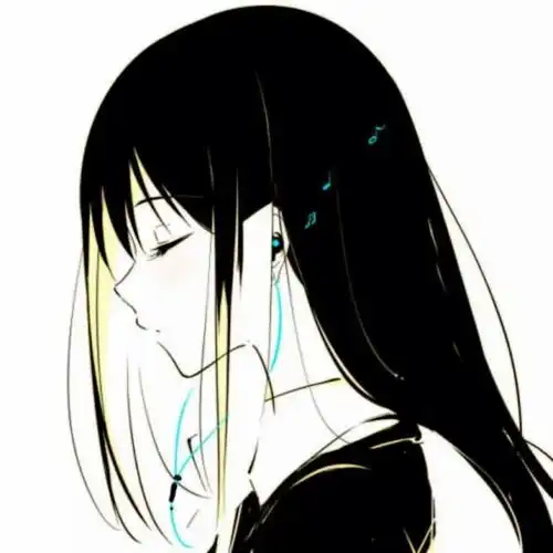 二次元蓝色系情侣头像动漫女生