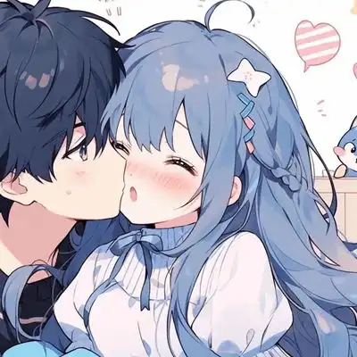 2023最新温暖亲亲动漫情侣头像