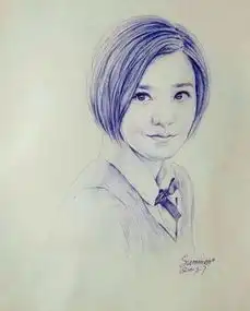 卢洋洋韩系照片头像素描