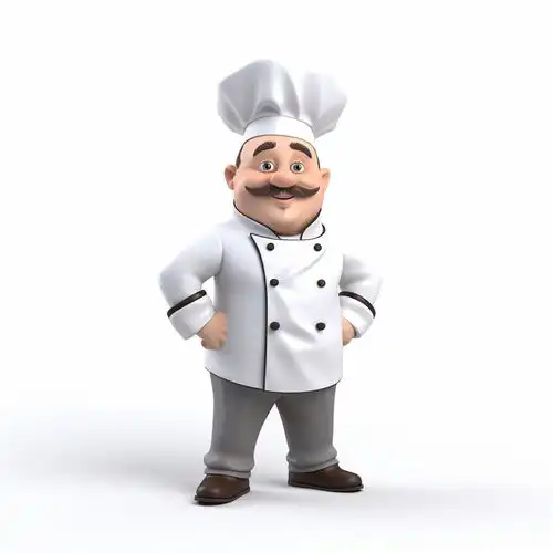 卡通3d立体厨师素材图片广告素材下载至来源处