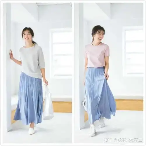 这位日系博主太会穿,蓝色系穿出温柔高级感,这气质我给满分