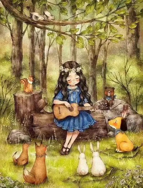 分享一组超治愈的小插画,温馨美好的童话世界