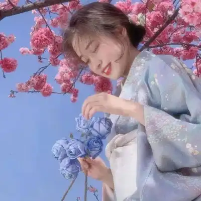 紫色仙气系闺蜜头像绿色