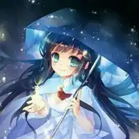 蓝色系列穿蓝色长裙子的动漫女生头像