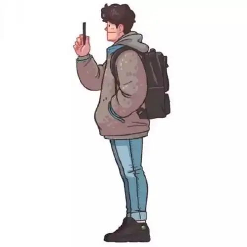 简约头像男生手绘头像系