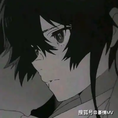 黑白动漫男生头像2021二次元男生黑白头像图片