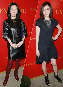 女神级星星衣装较量刘嘉玲与关之琳比肩站上明星造型pk台,黑色系搭配谁表现更佳