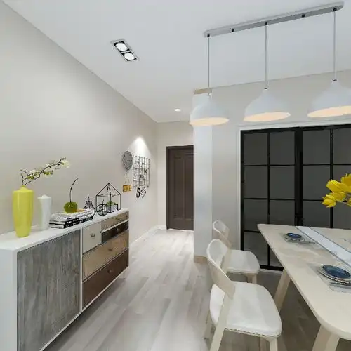 84平北欧极简三居装修效果案例绿地城84小北欧风格现代简约装修实景图赏析土巴兔家居室内装修设计效果图