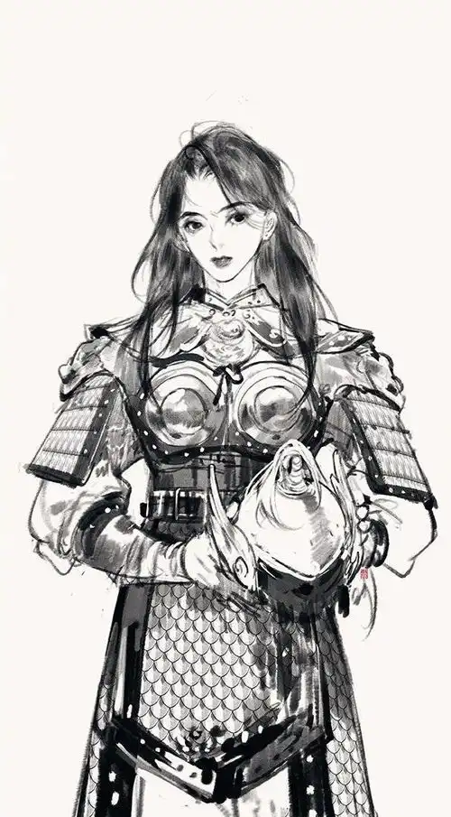 绝古风美女人像线稿,收获新老婆