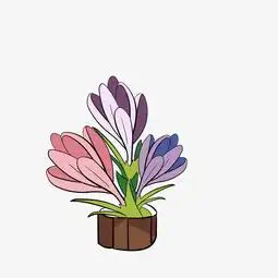 手绘盆栽花花开插画图片素材其他格式下载动漫人物大全