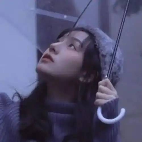 头像蓝色治愈系女头