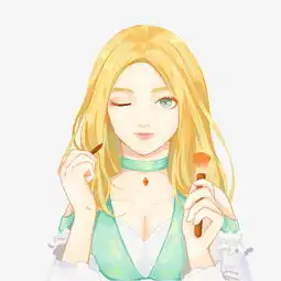 一个眨着眼睛的可爱女孩免抠图图片素材其他格式下载动漫人物大全
