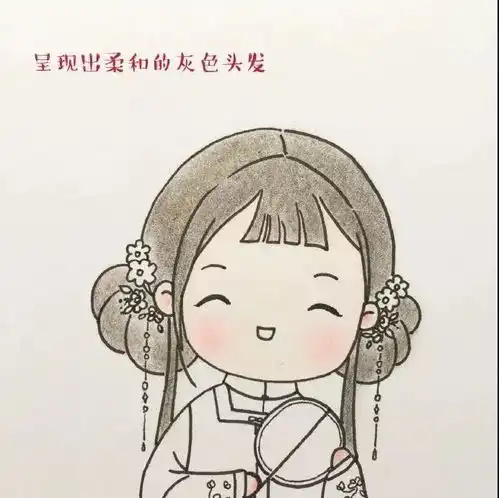 每天学一幅简笔画教你画一组古风q版仙女