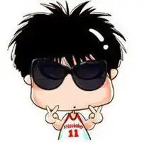 戴墨镜剪刀手卡通头像微信头像图片大全