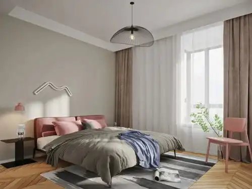 北欧原木风,治愈系的三居室,人字拼的地板超美的