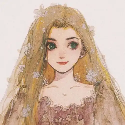 迪士尼公主穿上婚纱,白雪短发显气质,艾莎公主黑化的表情亮了