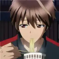 孤独吃面男生动漫头像图片扣扣居