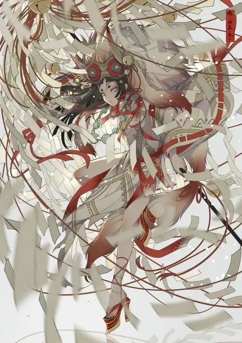 唯美又诡异,二次元无瞳少女插画