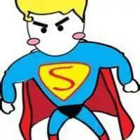 情侣头像卡通蓝色衣服红披风的飞人