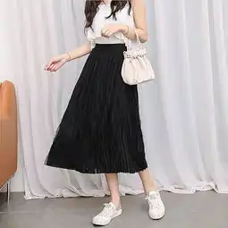 百褶复古裙子ins春秋半身裙中长款2019新款高腰仙女裙超仙