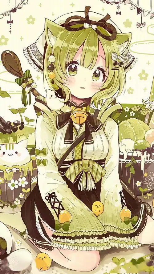 二次元猫手机壁纸