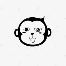 手绘黑白动物猴子头插画素材图片免费下载高清psd千库网图片编号11306395