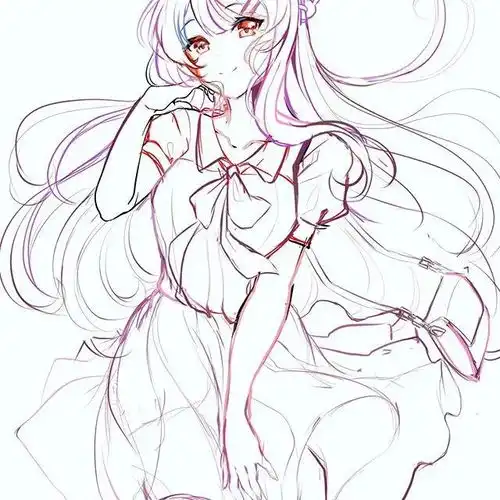 画风超甜动漫美少女头像素材