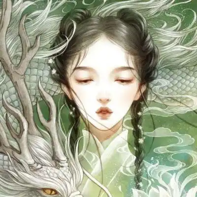 红色系古风女生头像头像