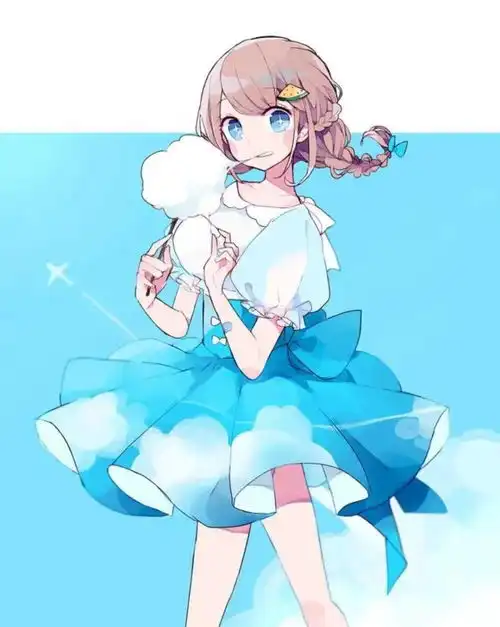 蓝色系少女