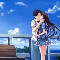 动漫情侣拥抱亲吻头像微信头像图片大全