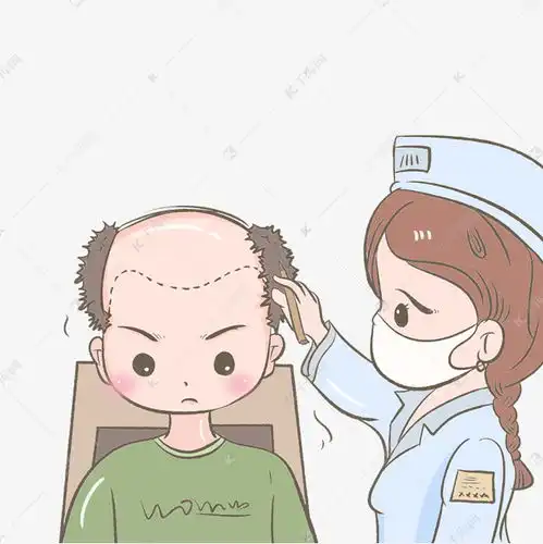 治疗脱发过程植发卡通插图素材图片免费下载千库网