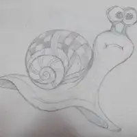 蜗牛卡通图片头像线描