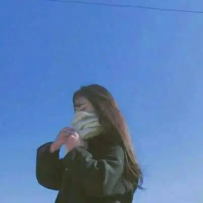 韩国蓝色系女生头像