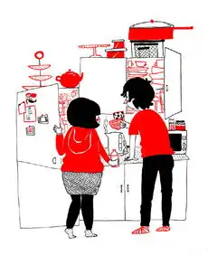 治愈系头像男温暖插画